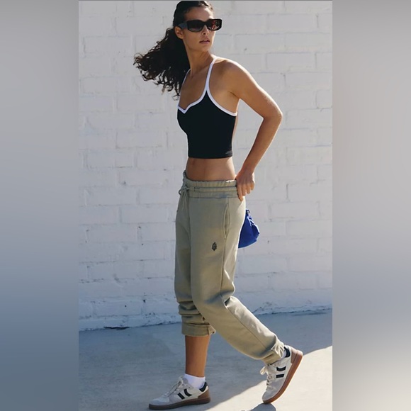 Free People Cut Above Joggers In Black - Picture 3 of 16